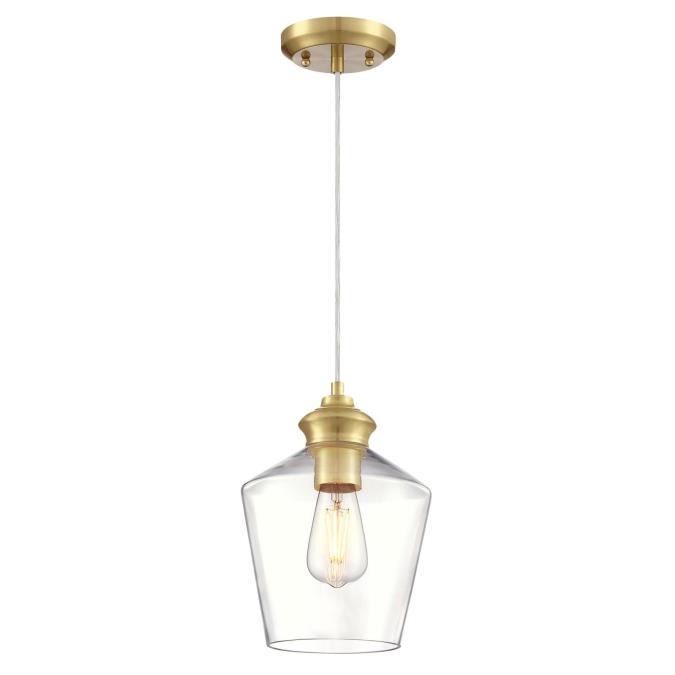 Westinghouse Lighting Ramsey One-Light Indoor Pendant, Champagne Brass ...