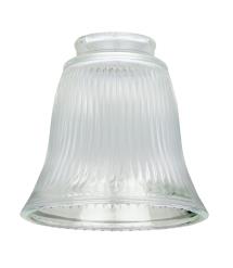 4,2 cm Clear Ribbed Glass Bell Shade